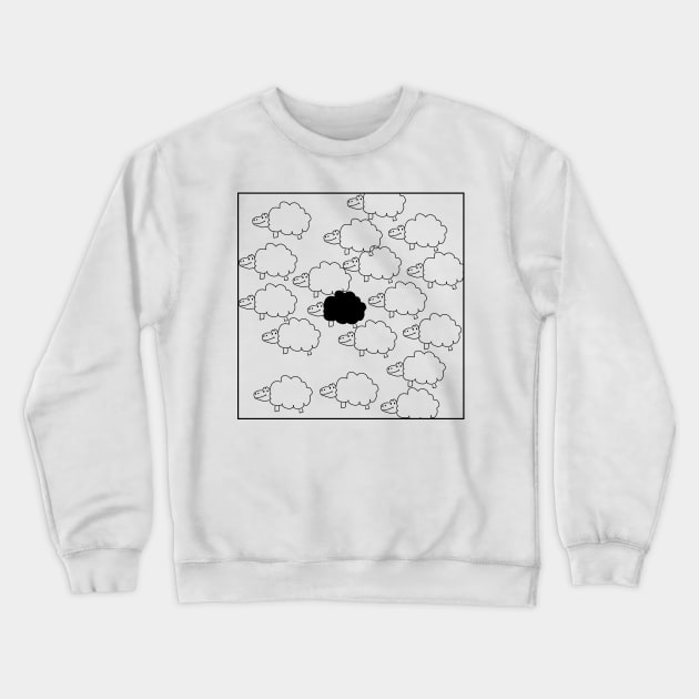 Black Sheep Crewneck Sweatshirt by Terribly Drawn